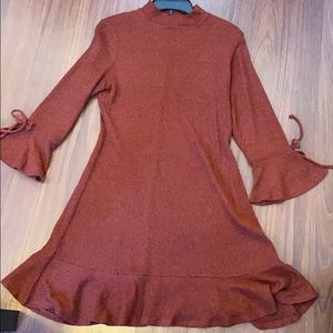 Lauren Conrad Mock Neck Flounce-Hem Sweater Dress